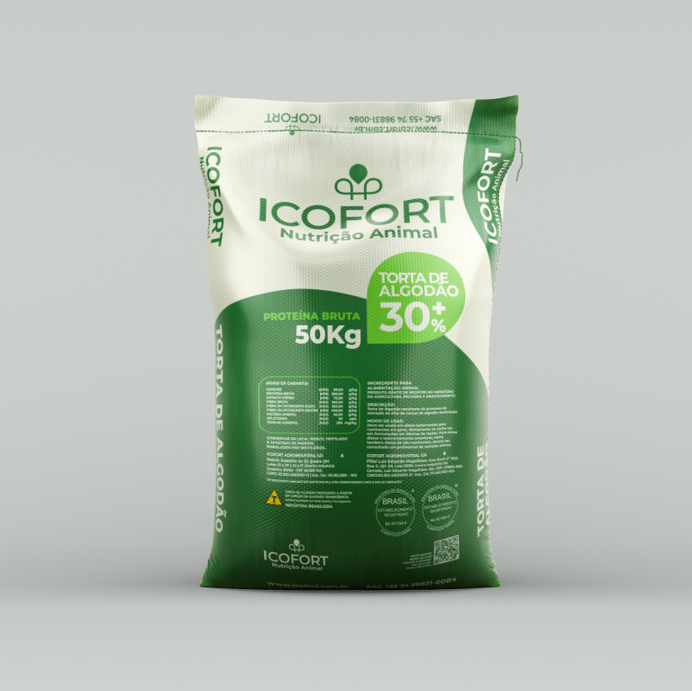 Torta de algodão prensada